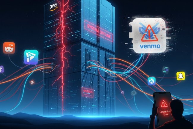 Global AWS Outage Today: Venmo, Amazon, and Major Websites Go Down — Here’s What Happened